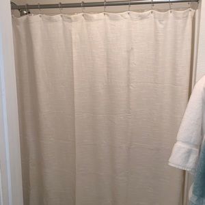 White cotton patterns shower curtain - standards size 70 x 72 inch 100% cotton